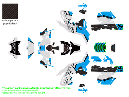 R1300RT Graphic Full Decal Sticker Kit (5-4)