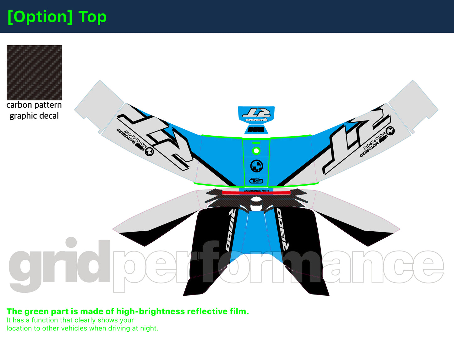 R1300RT Graphic Full Decal Sticker Kit (5-4)