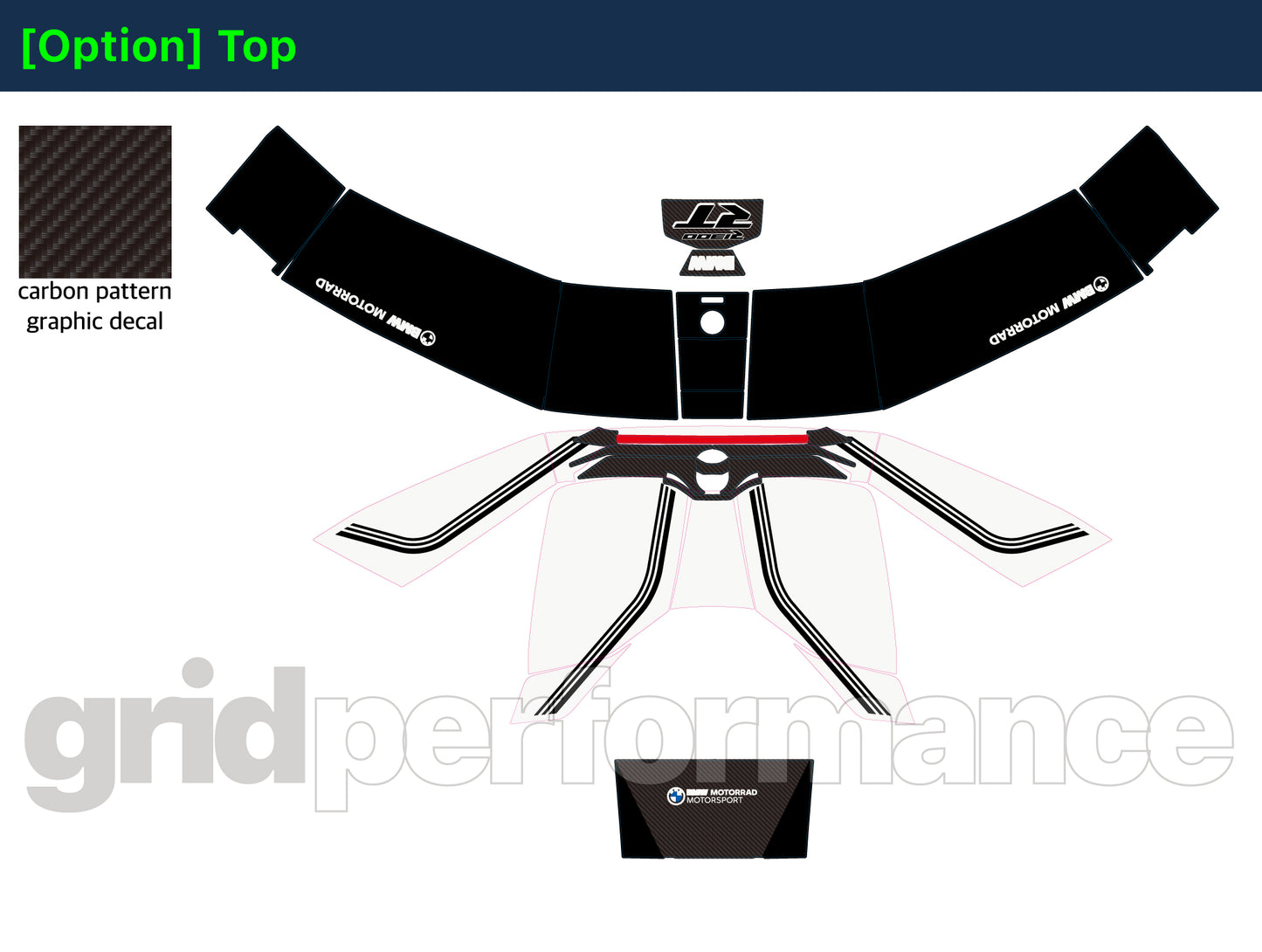 BMW R1300RT Graphic Full Decal Vinyl Sticker Kit (6-1.Option719)