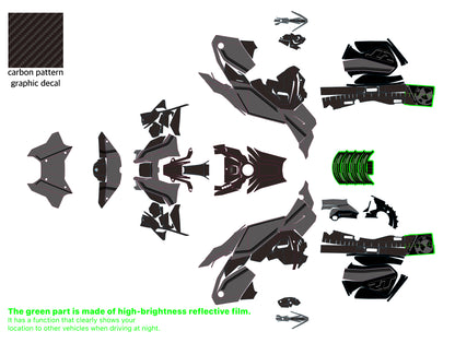 BMW R1300RT Graphic Full Decal Vinyl Sticker Kit (6-4.Option719)