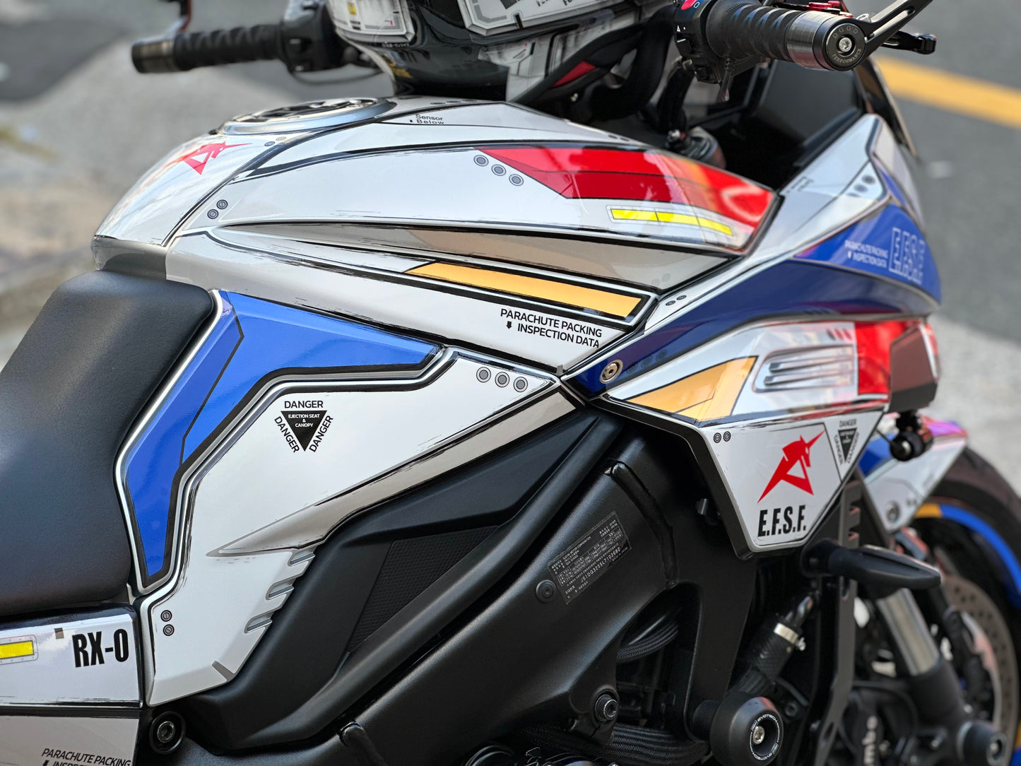 Motorcycle Fairing Decal Vinyl Sticker Kit – For SUZUKI KATANA (1-1.Mecha Style)