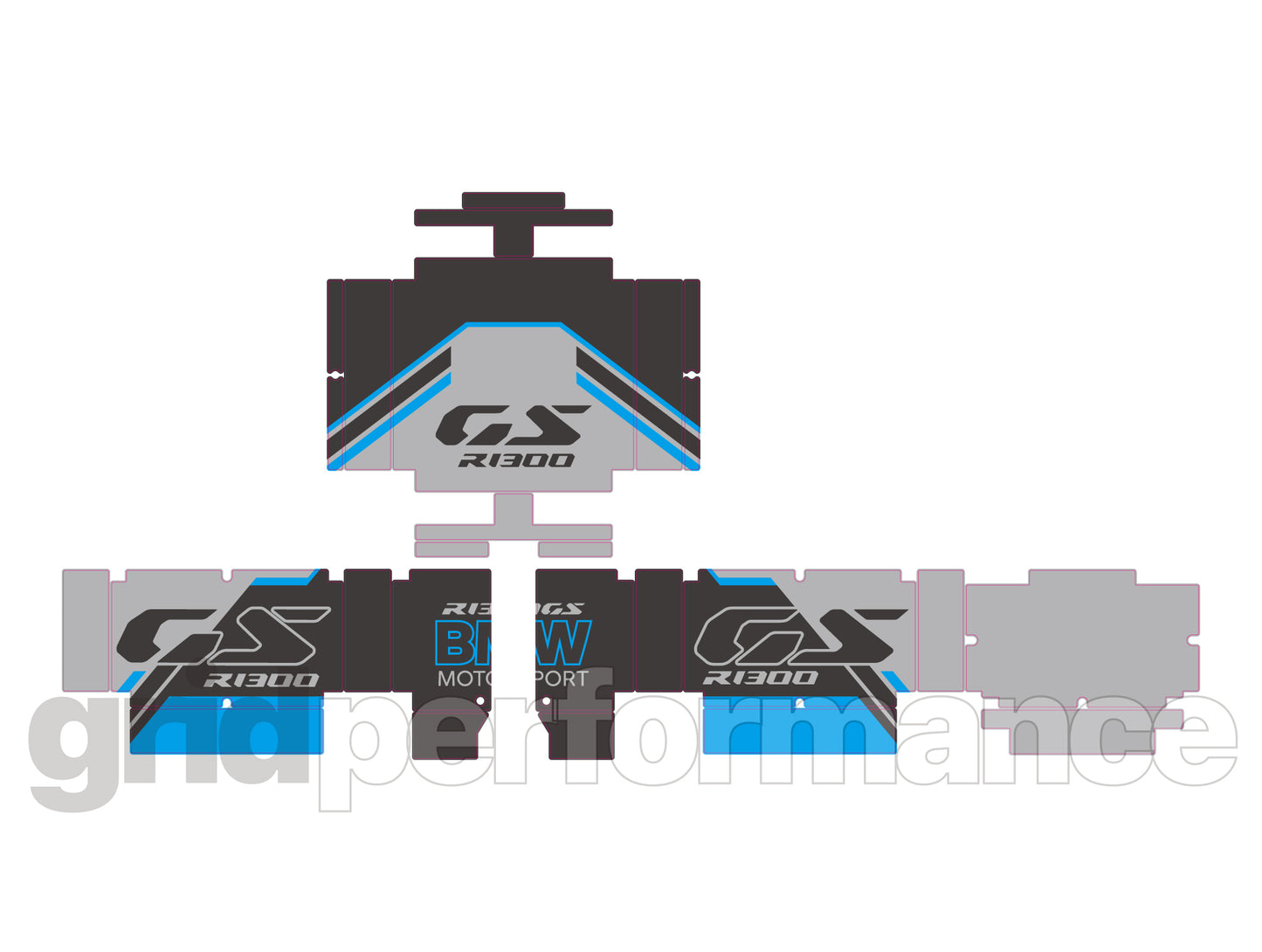 Givi OBKN42A Aluminum Top Case 42L Reflective Decal Sticker (1-1. R1300GSA)