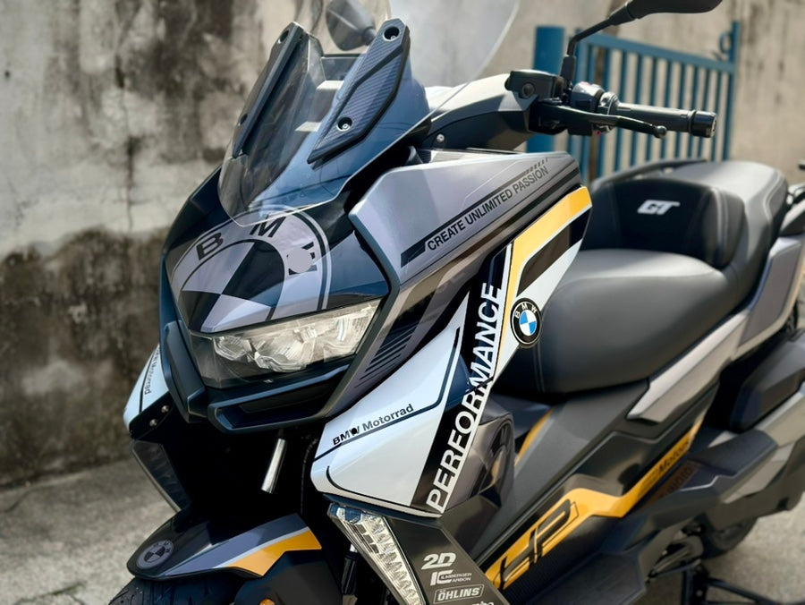 BMW C400GT Custom Vinyl Graphic Decal Kit (4-5.Triple Black)