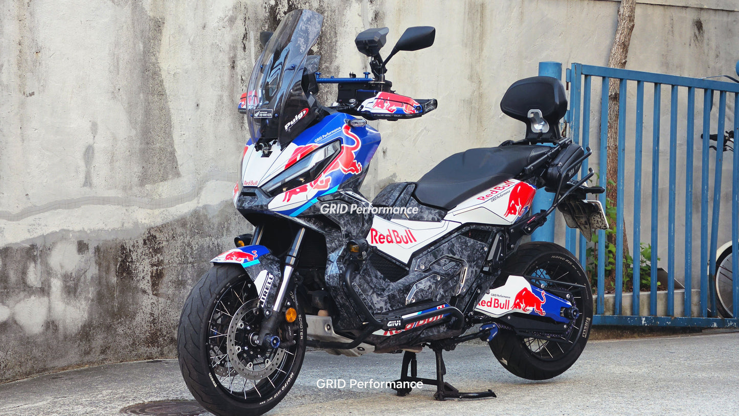 HONDA X-ADV 750 Graphic Full Decal Sticker Kit (1-2.Red B Forged carbon)