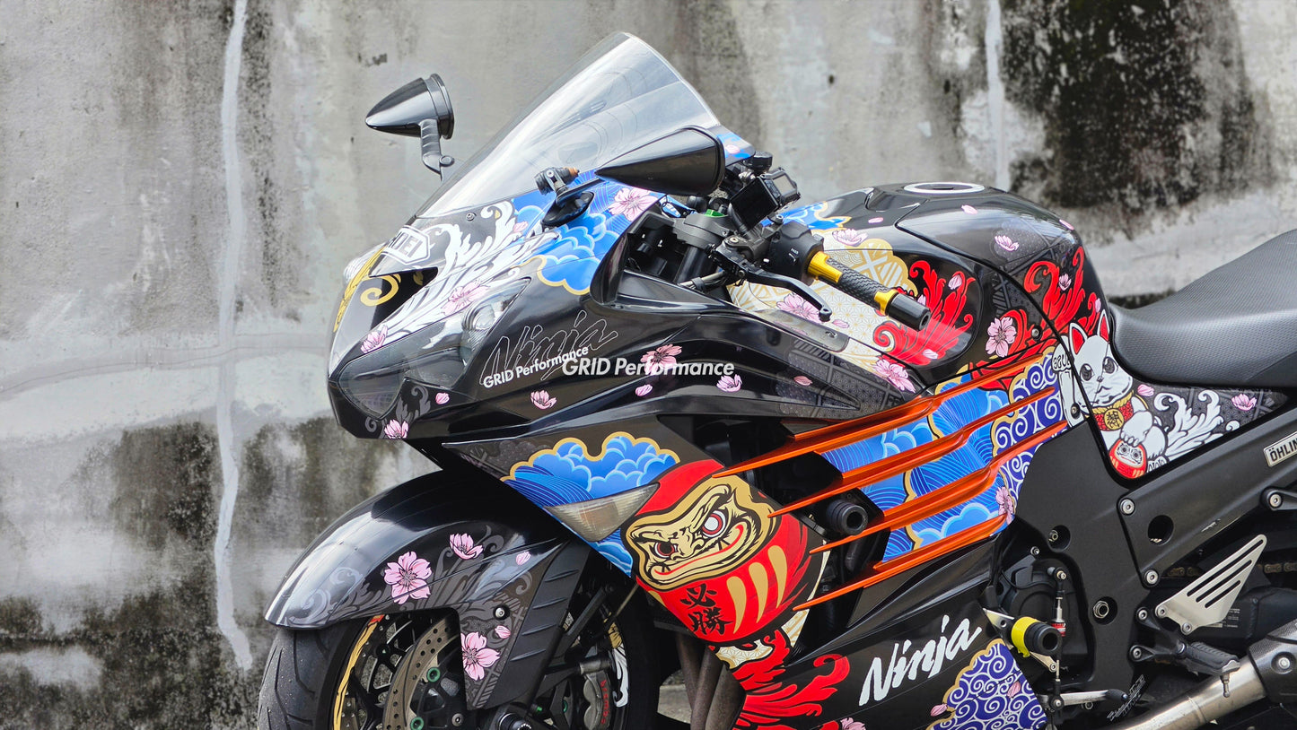 KAWASAKI ZZR 1400 Graphic Full Decal Sticker Kit (1-1.Motegi5)