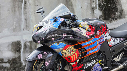 KAWASAKI ZZR 1400 Graphic Full Decal Sticker Kit (1-1.Motegi5)