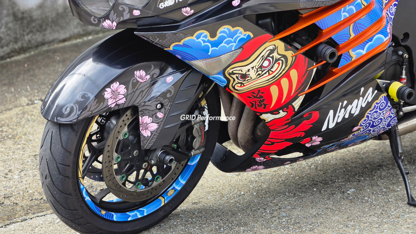 KAWASAKI ZZR 1400 Graphic Full Decal Sticker Kit (1-1.Motegi5)