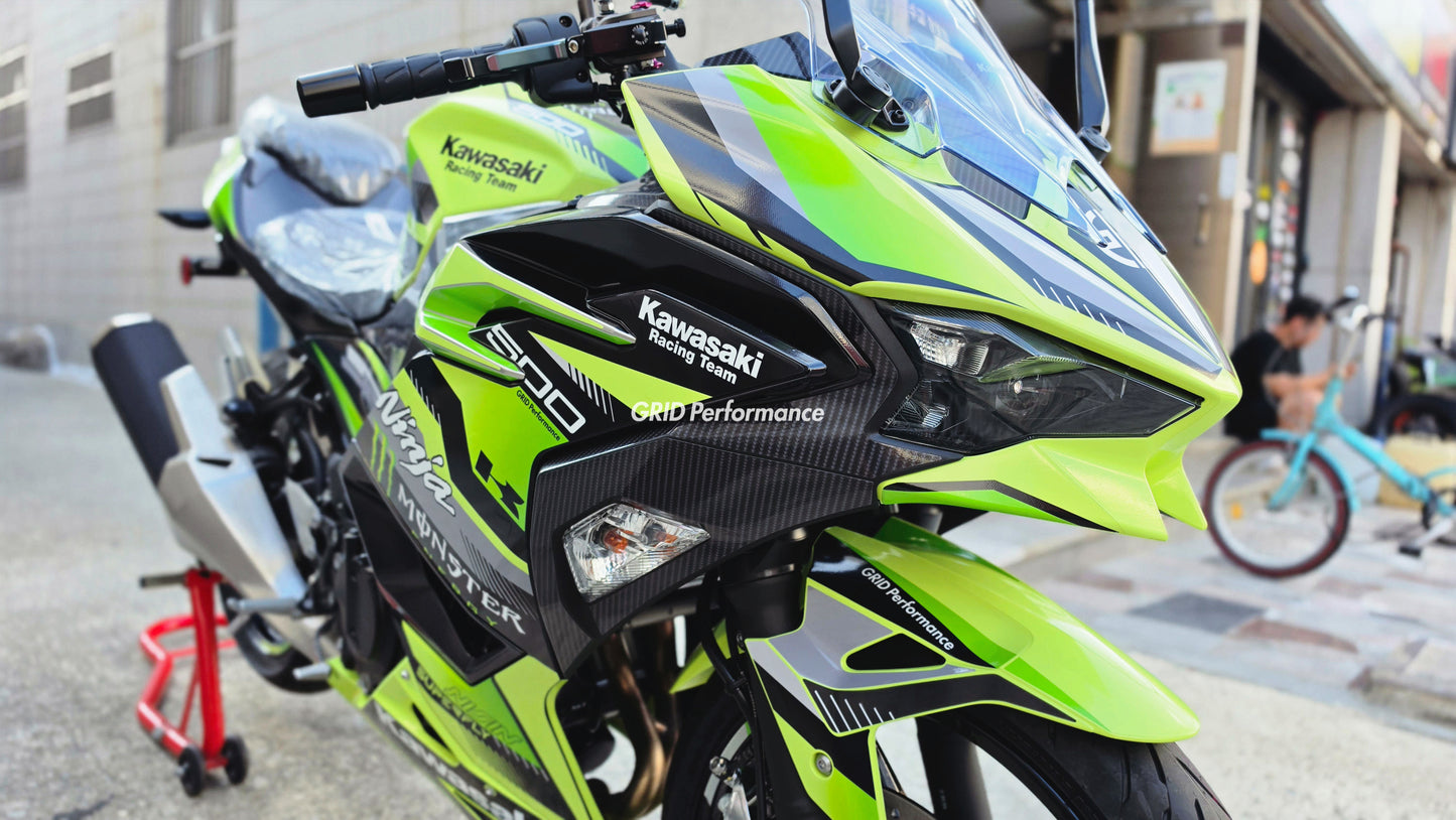Kawasaki NINJA 500 Full Graphic Vinyl Decal Kit (1-3.MONSTER)