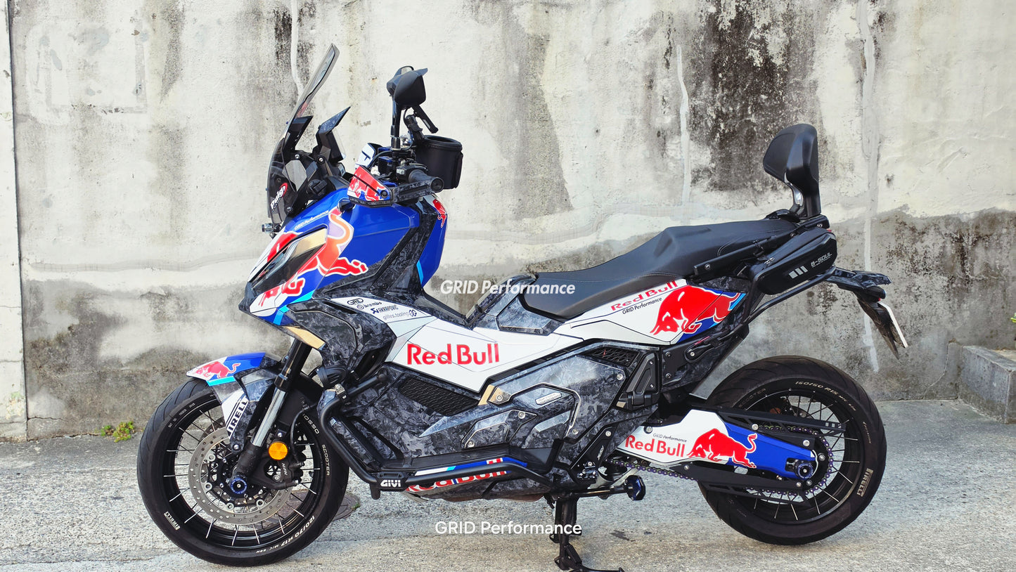 HONDA X-ADV 750 Graphic Full Decal Sticker Kit (1-2.Red B Forged carbon)