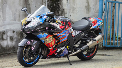 KAWASAKI ZZR 1400 Graphic Full Decal Sticker Kit (1-1.Motegi5)