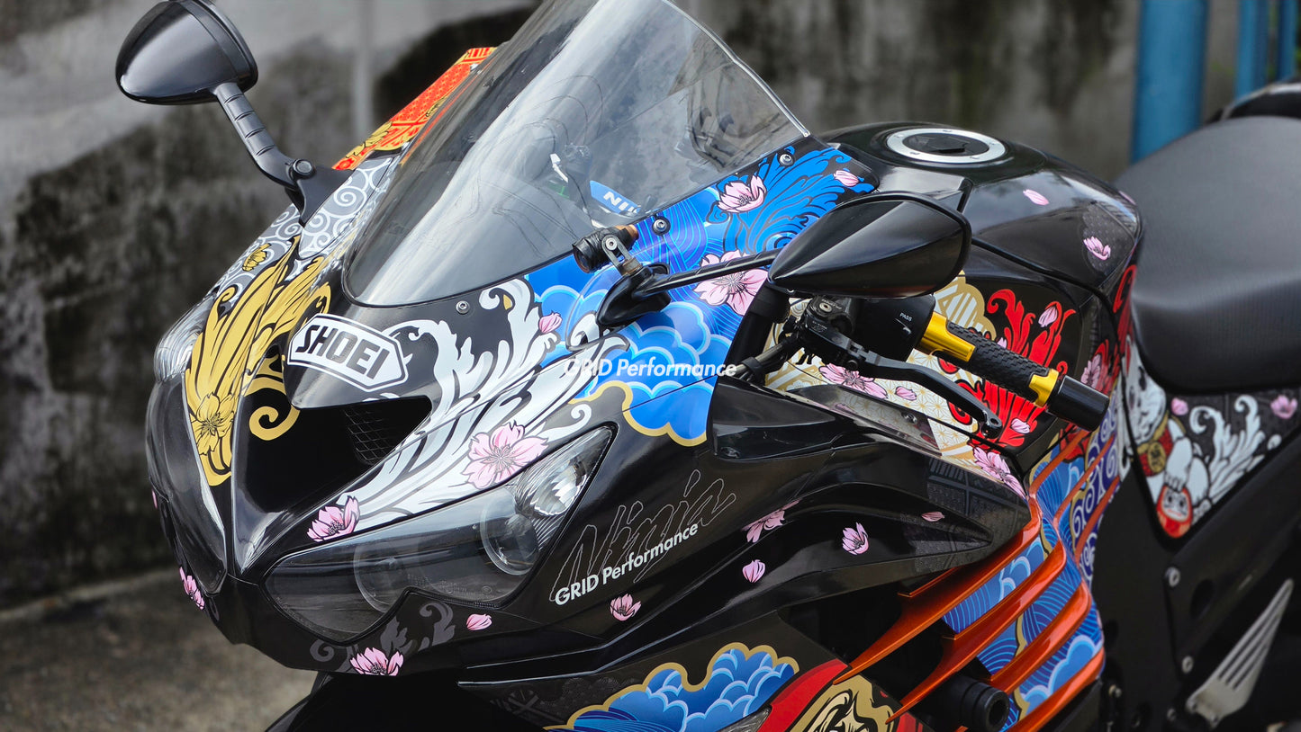 KAWASAKI ZZR 1400 Graphic Full Decal Sticker Kit (1-1.Motegi5)