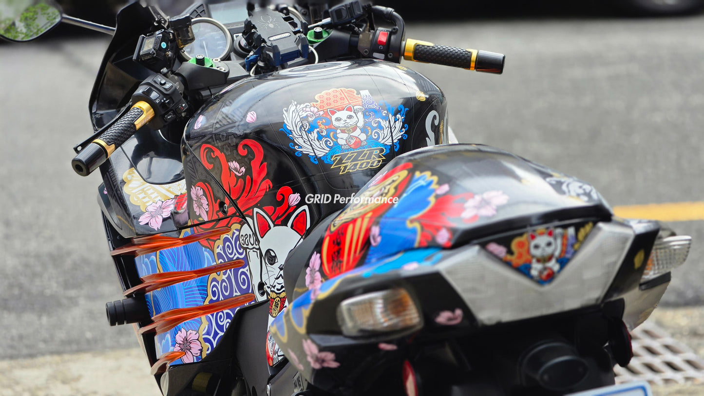 KAWASAKI ZZR 1400 Graphic Full Decal Sticker Kit (1-1.Motegi5)