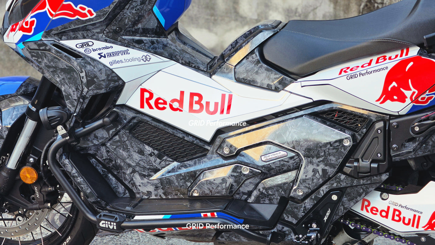HONDA X-ADV 750 Graphic Full Decal Sticker Kit (1-2.Red B Forged carbon)