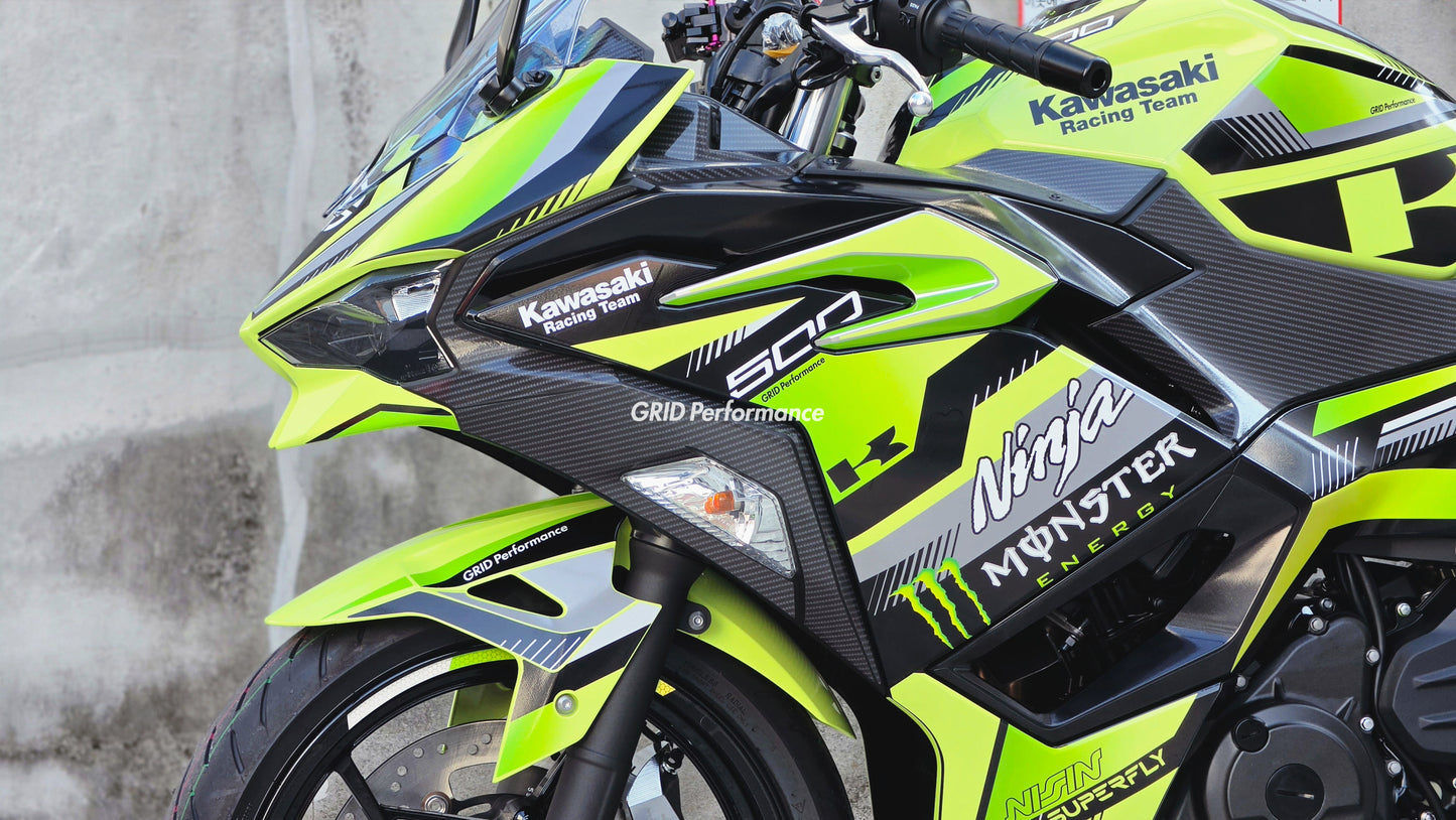 Kawasaki NINJA 500 Full Graphic Vinyl Decal Kit (1-3.MONSTER)