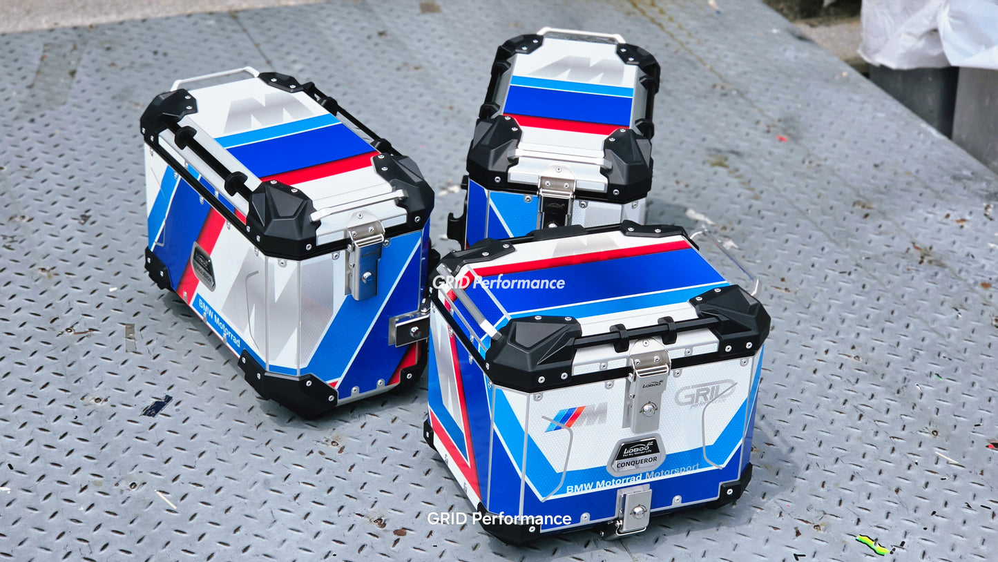 LOBOO CONQUEROR C40T C45L C45R Aluminum Panniers Top Box  Decal Sticker Kit (1-1.M)