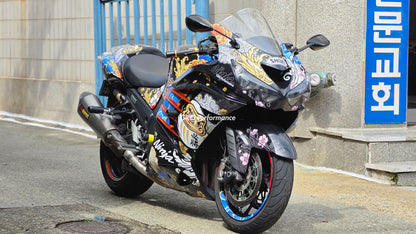 KAWASAKI ZZR 1400 Graphic Full Decal Sticker Kit (1-1.Motegi5)