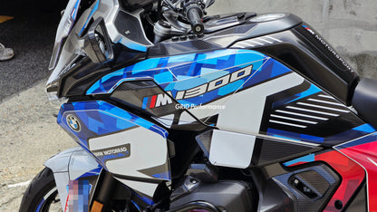 BMW R1300RT Graphic Full Decal Vinyl Sticker Kit (7-1.M Hybrid)