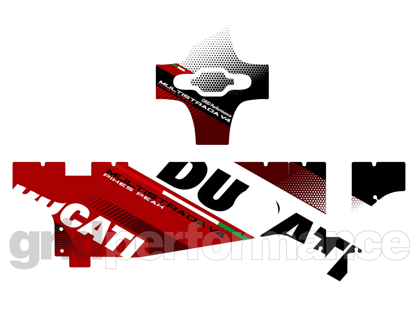 DUCATI Multistrada V4 PP Aluminium Painners  Decal Sticker Kit (Type-A)
