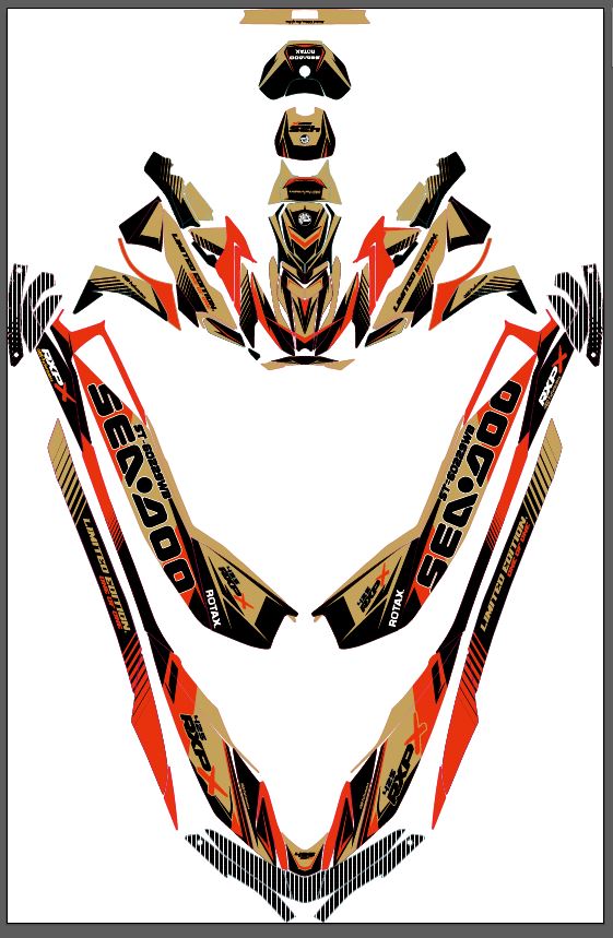2024~ SEADOO RXP X 325 Graphic Decal Sticker Kit (@martin.kaefer)